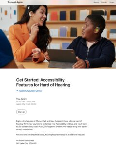 hard of hearing individuals using iPad accessibility features